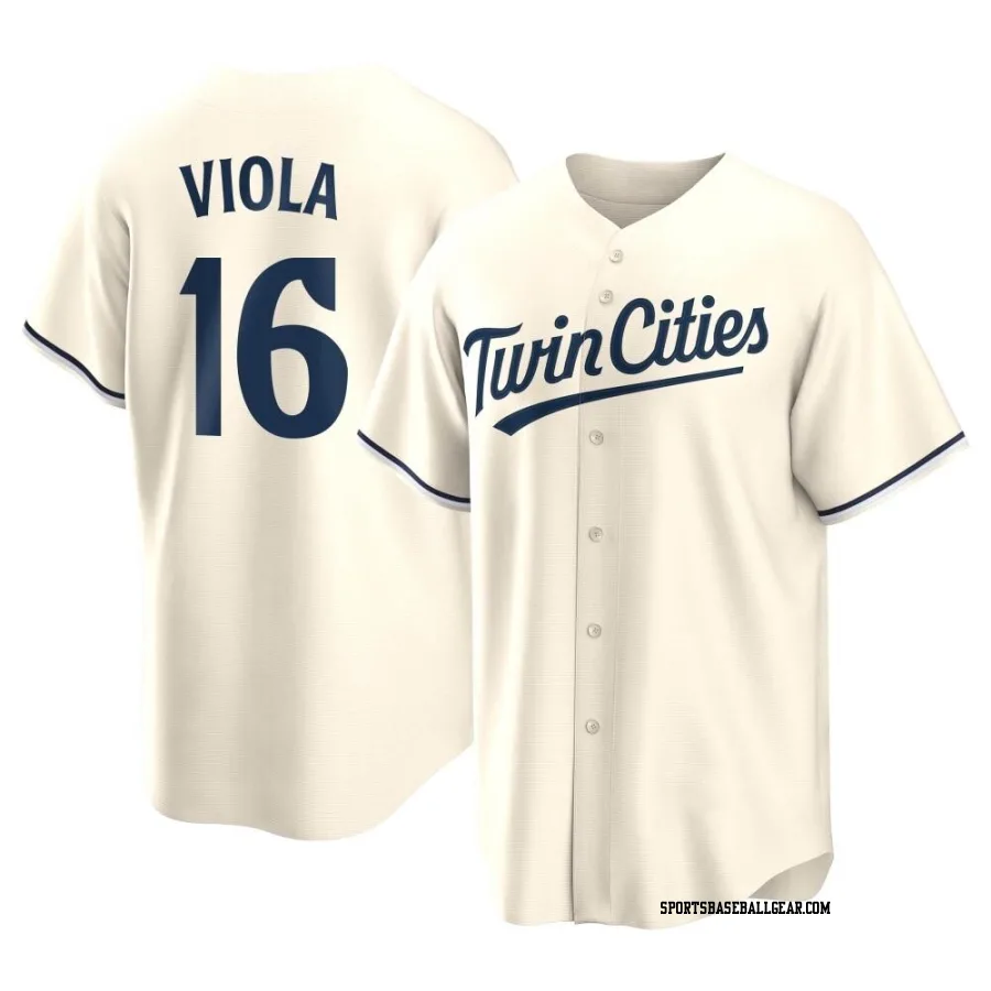 Frank Viola Youth Minnesota Twins Cream Replica Alternate Jersey