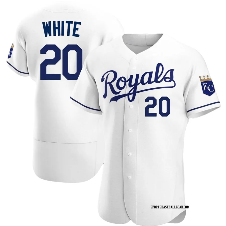 Frank White Men's Kansas City Royals White Authentic Home Jersey