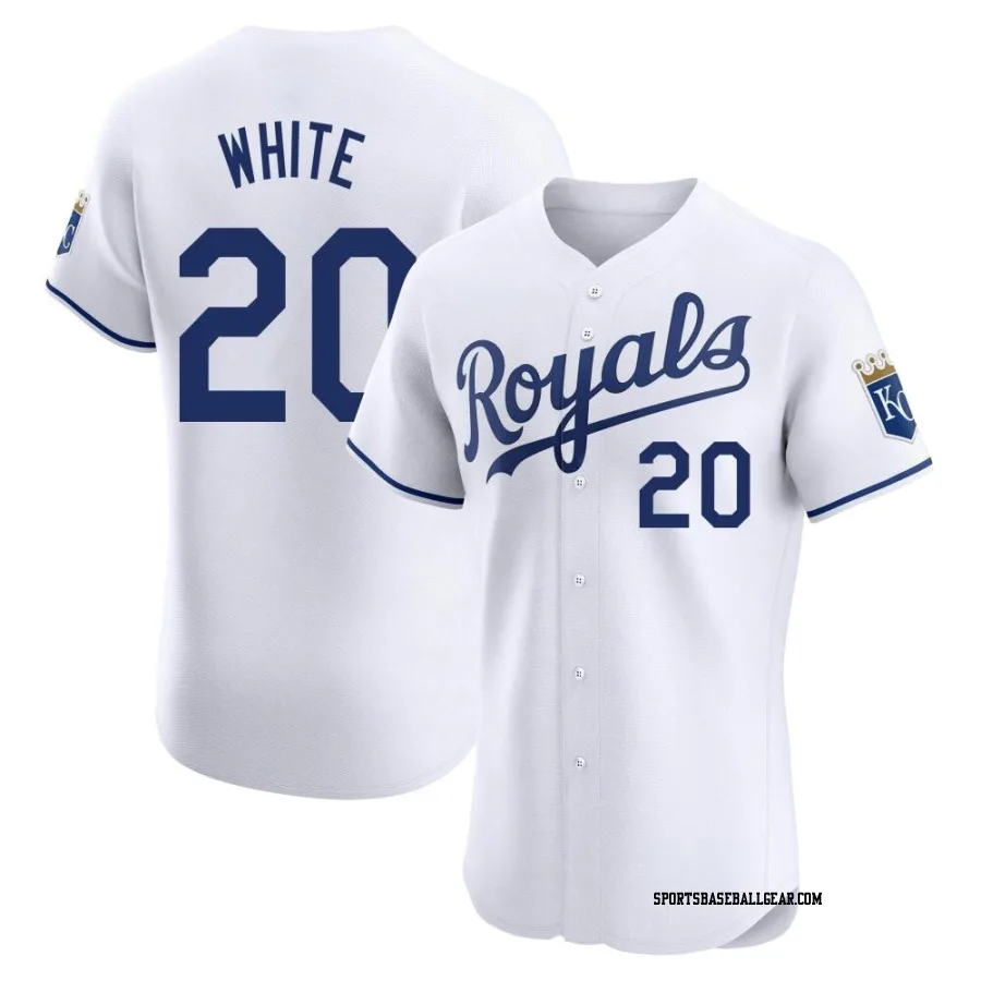 Frank White Men's Kansas City Royals White Elite Home Jersey
