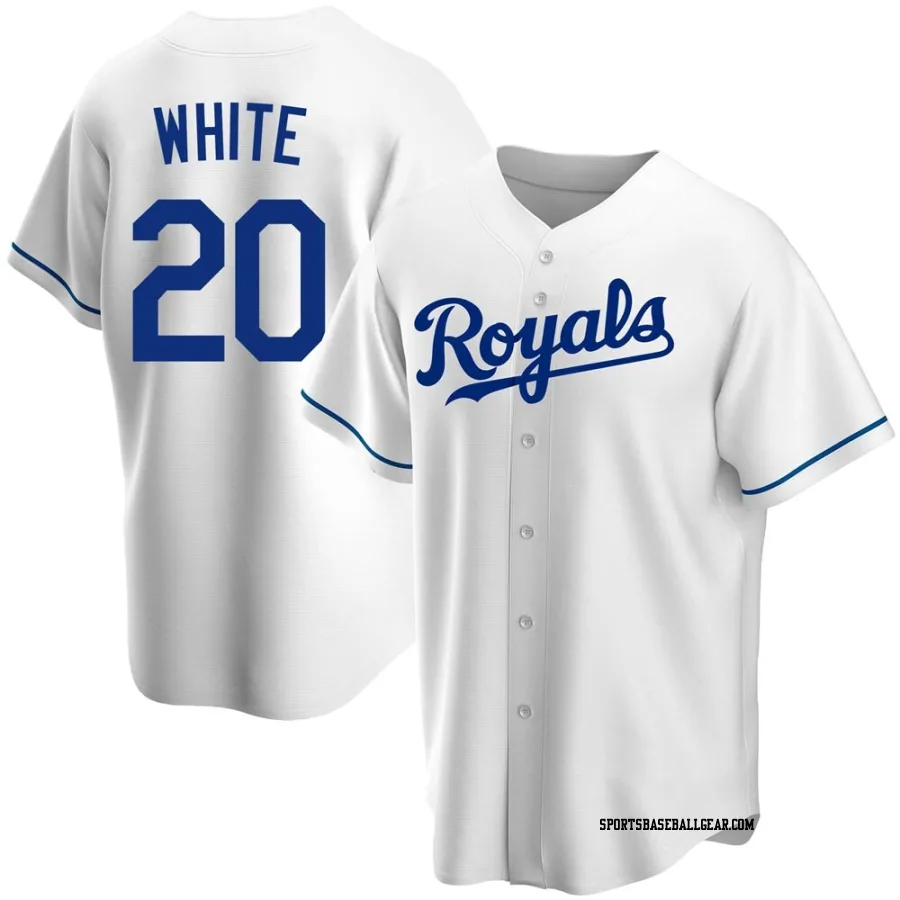 Frank White Men's Kansas City Royals White Replica Home Jersey