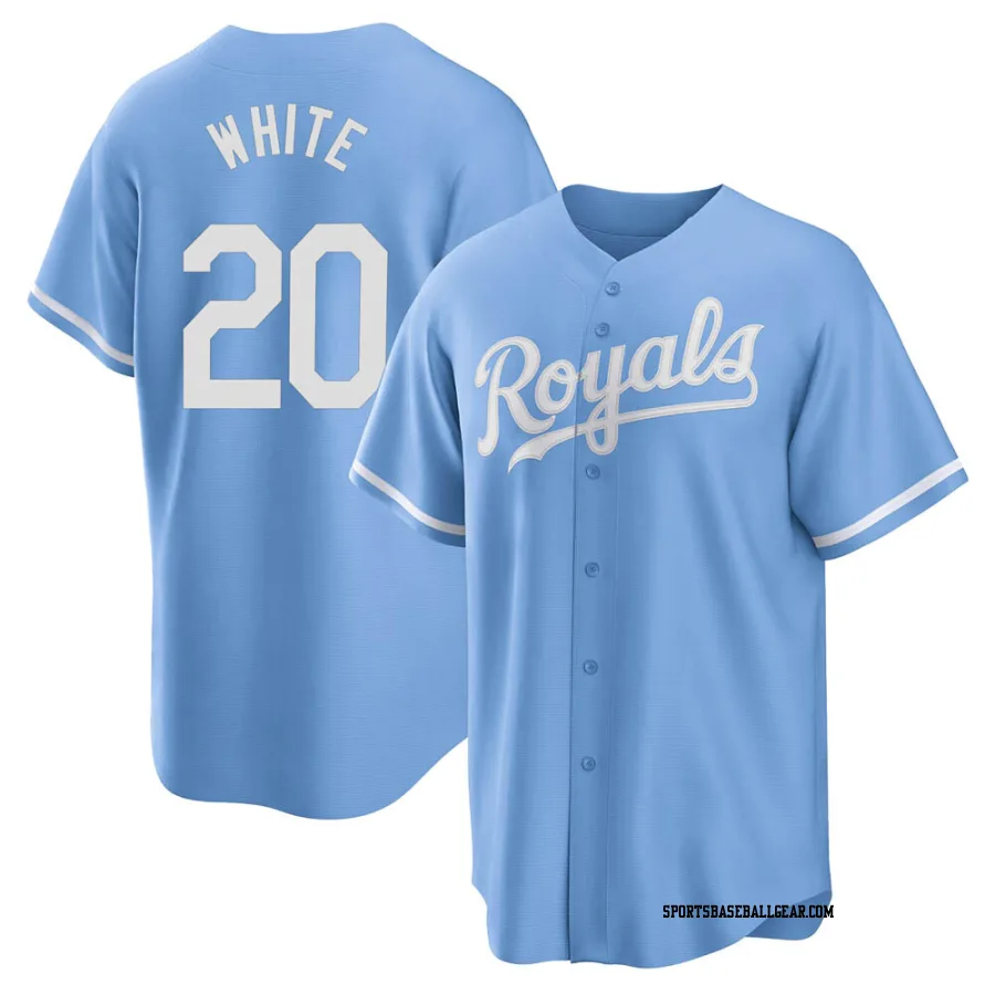 Frank White Youth Kansas City Royals Light Blue Replica 2022 Alternate Jersey