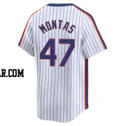 Frankie Montas Men's New York Mets White Limited Cooperstown Collection Jersey