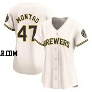 Frankie Montas Women's Milwaukee Brewers Cream Limited Home Jersey
