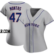 Frankie Montas Women's New York Mets Gray Replica Road Jersey