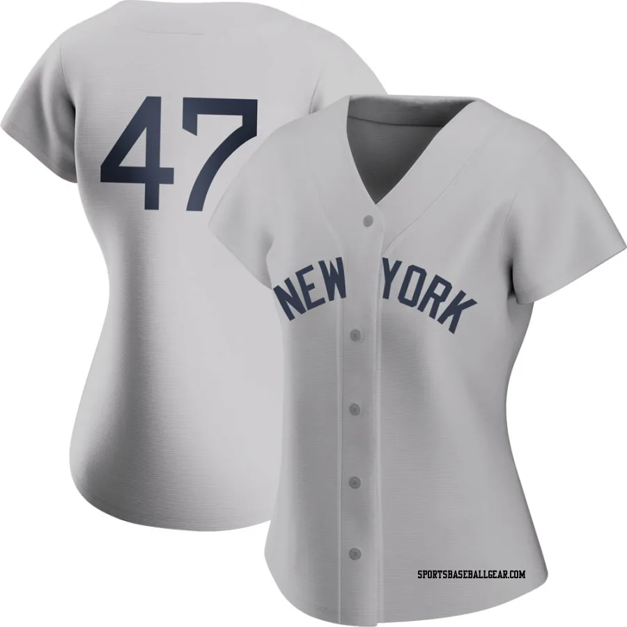 Frankie Montas Women's New York Yankees Gray Replica 2021 Field of Dreams Jersey