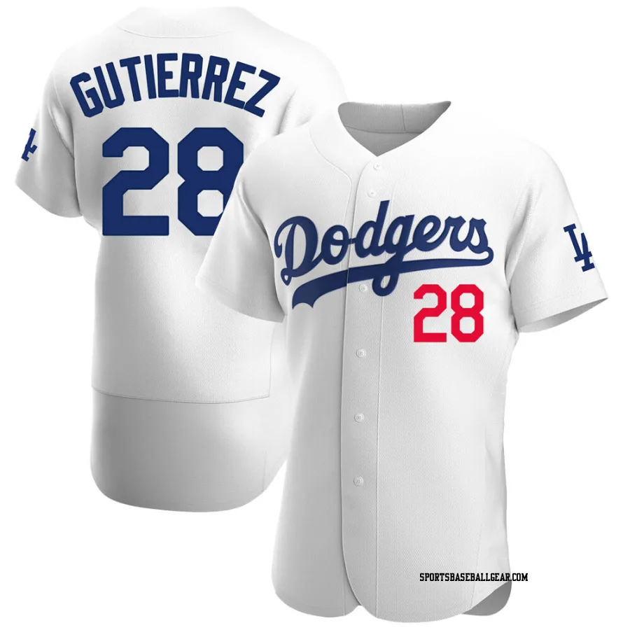 Franklin Gutierrez Men's Los Angeles Dodgers White Authentic Home Jersey