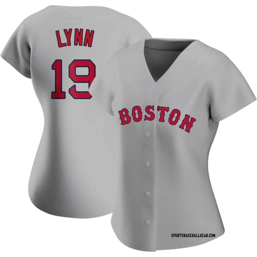 Fred Lynn Women's Boston Red Sox Gray Authentic Road Jersey