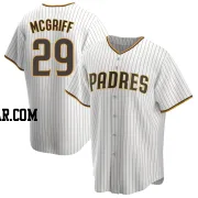 Fred Mcgriff Men's San Diego Padres White/Brown Replica Home Jersey