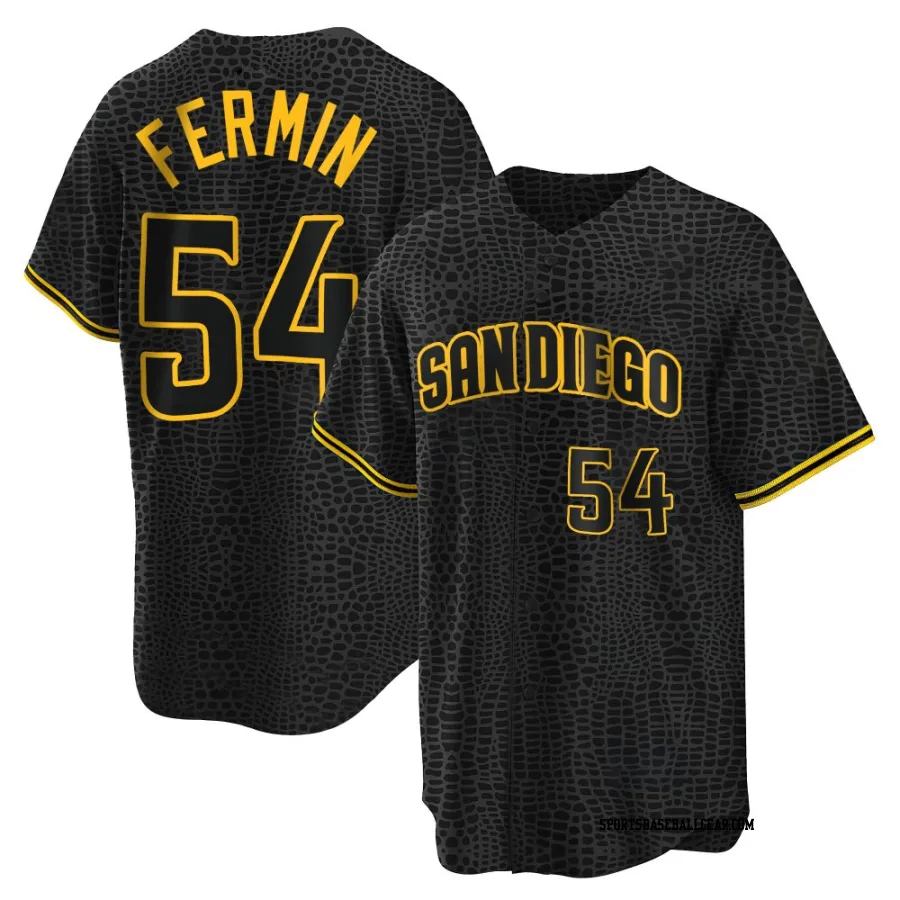 Freddy Fermin Men's San Diego Padres Black Replica Snake Skin City Jersey