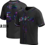 Freddy Fermin Youth San Diego Padres Black Holographic Replica Alternate Jersey