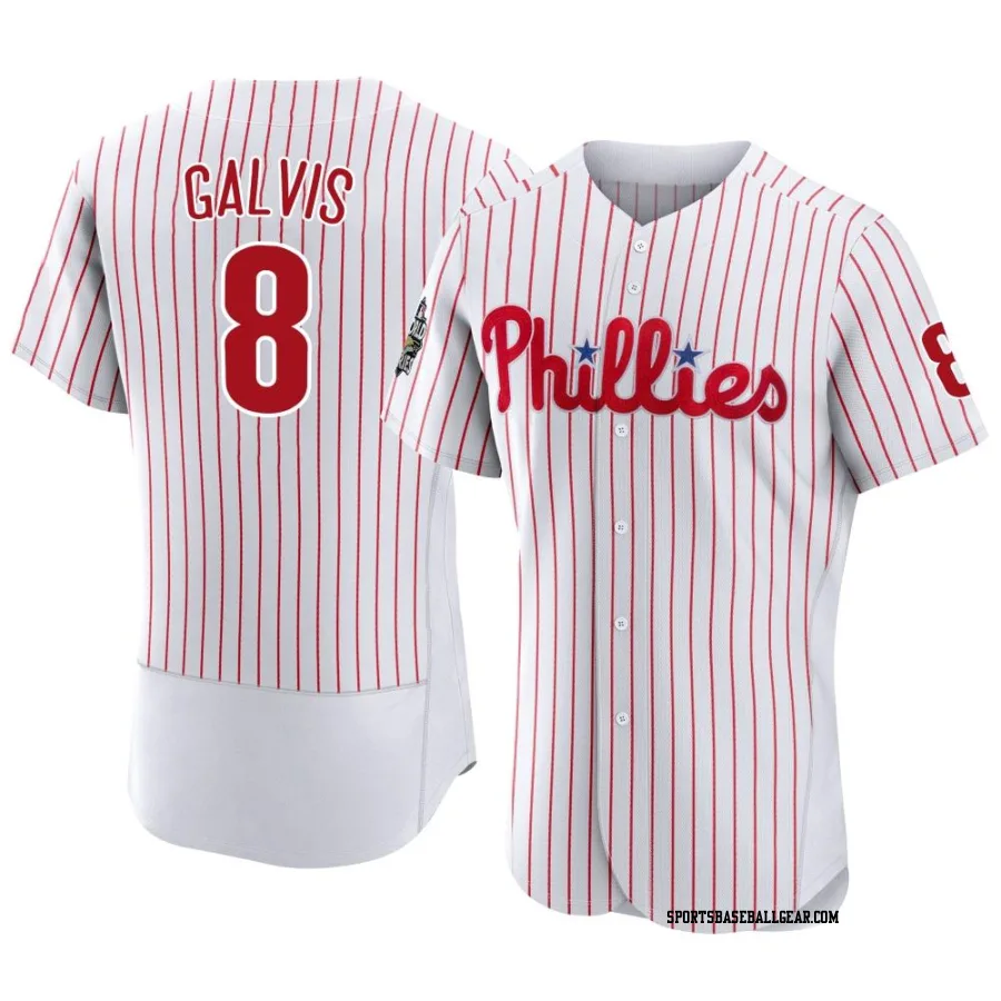 Freddy Galvis Men's Philadelphia Phillies White Authentic 2022 World Series Home Jersey