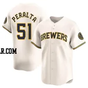 Freddy Peralta Men's Milwaukee Brewers Cream Limited Home Jersey