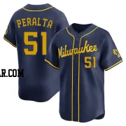 Freddy Peralta Men's Milwaukee Brewers Navy Limited Alternate Jersey