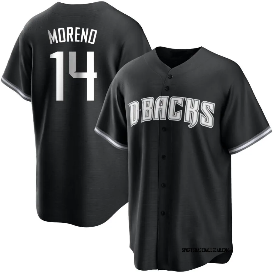 Gabriel Moreno Youth Arizona Diamondbacks Black/White Replica Jersey