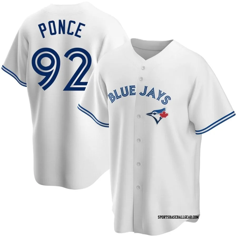 Gabriel Ponce Youth Toronto Blue Jays White Replica Home Jersey