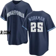Gage Workman Men's Chicago Cubs Navy Replica 2021 City Connect Jersey