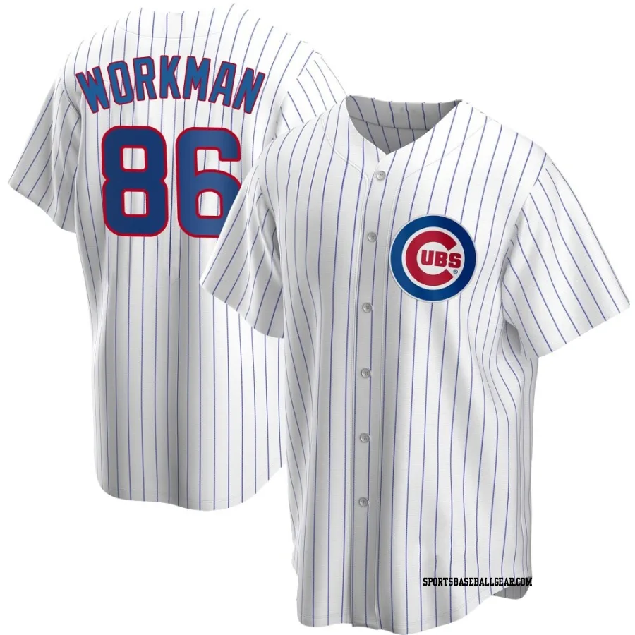 Gage Workman Men's Chicago Cubs White Replica Home Jersey