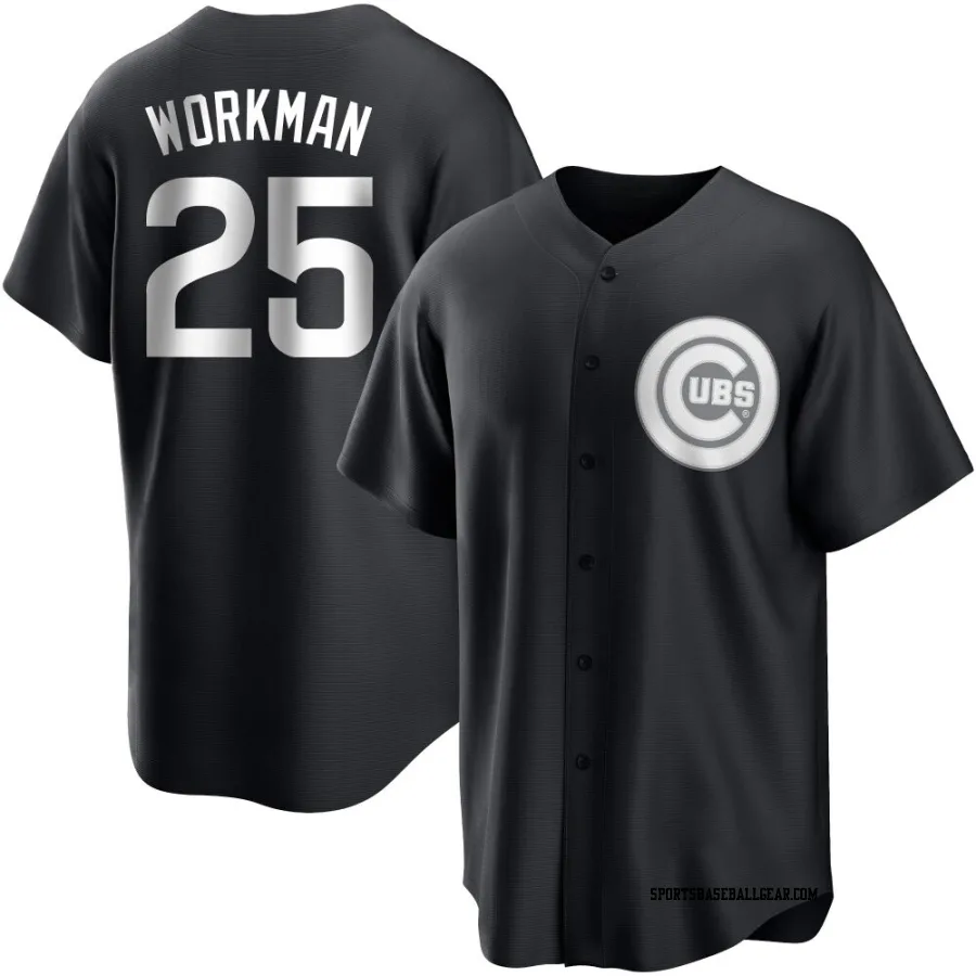 Gage Workman Youth Chicago Cubs Black/White Replica Jersey