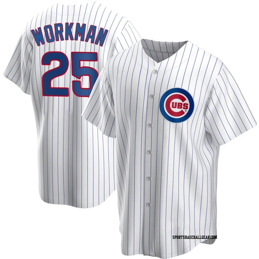 Gage Workman Youth Chicago Cubs White Replica Home Jersey