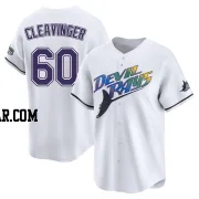 Garrett Cleavinger Men's Tampa Bay Rays White Limited Throwback Cooperstown Jersey
