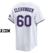 Garrett Cleavinger Men's Tampa Bay Rays White Limited Throwback Cooperstown Jersey