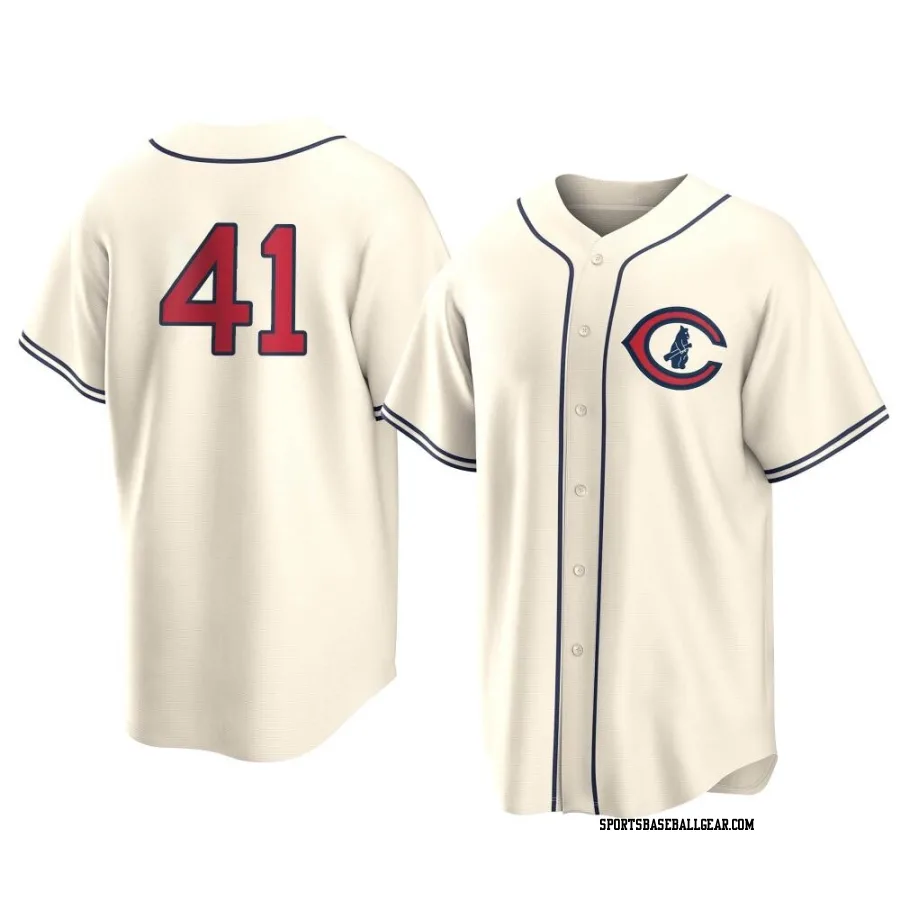 Garrett Cooper Men's Chicago Cubs Cream Replica 2022 Field Of Dreams Jersey