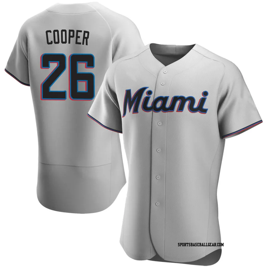 Garrett Cooper Men's Miami Marlins Gray Authentic Road Jersey