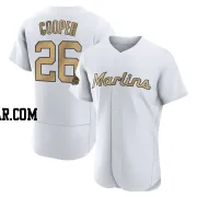 Garrett Cooper Men's Miami Marlins White Game Los Authentic 2022 All-Star Jersey