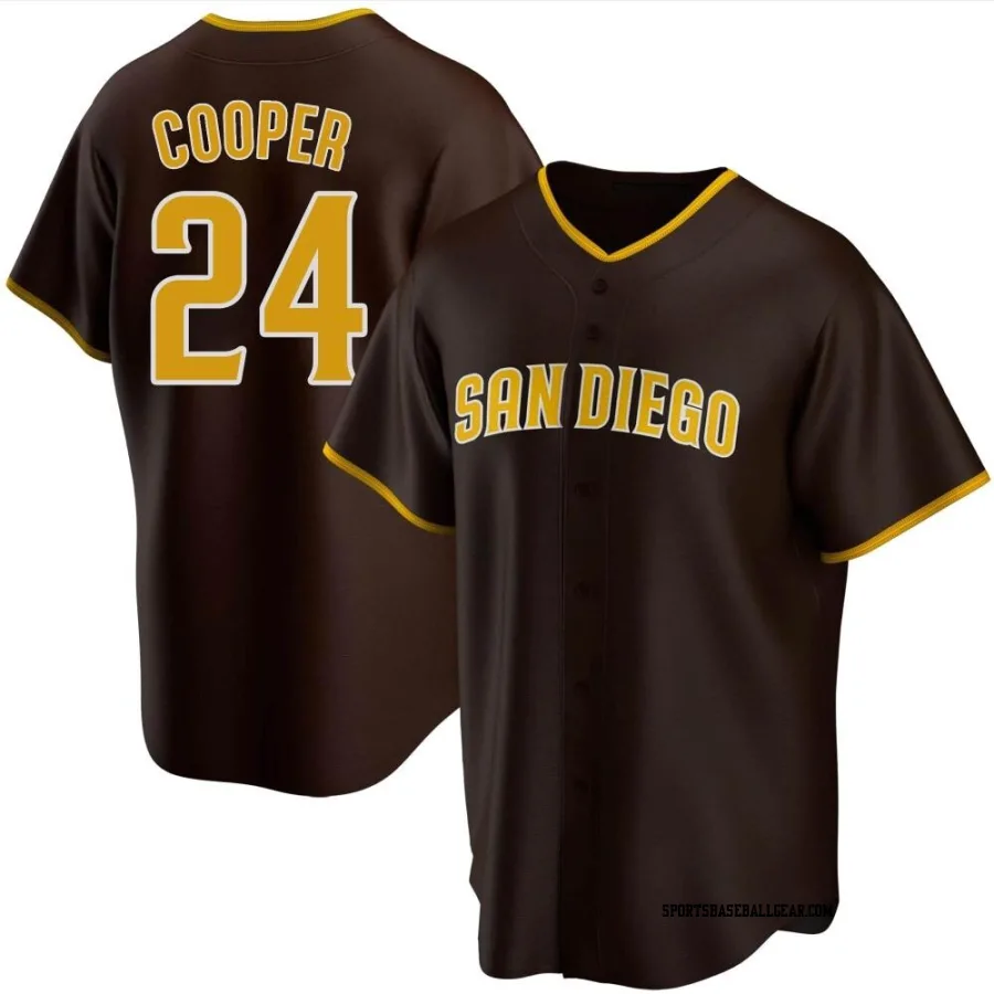 Garrett Cooper Men's San Diego Padres Brown Replica Road Jersey