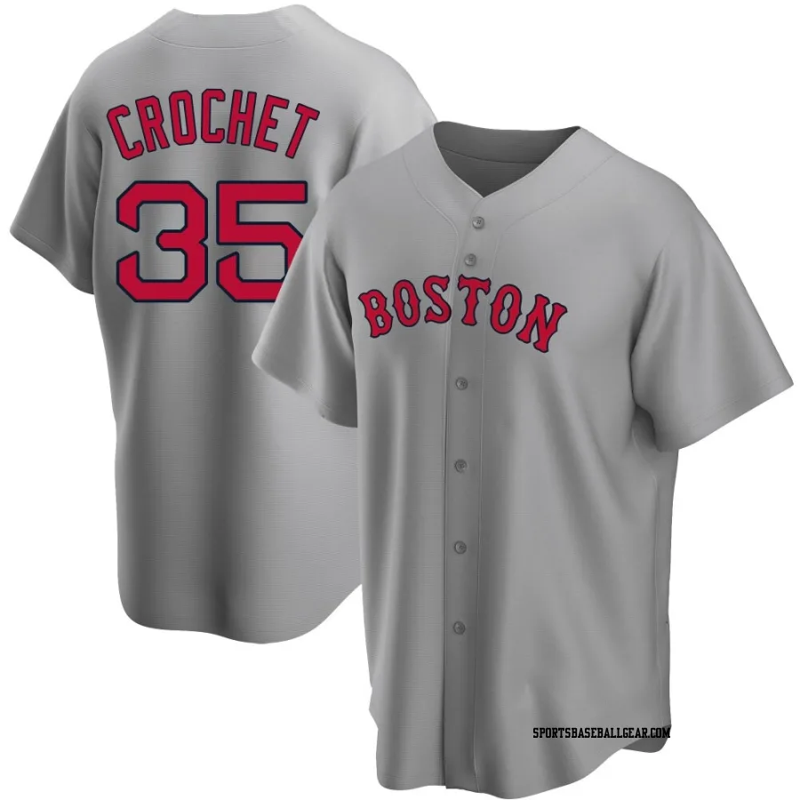 Garrett Crochet Youth Boston Red Sox Gray Replica Road Jersey