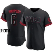 Garrett Hampson Men's Cincinnati Reds Black Authentic 2023 City Connect Jersey