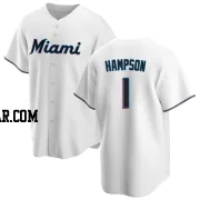Garrett Hampson Men's Miami Marlins White Replica Home Jersey