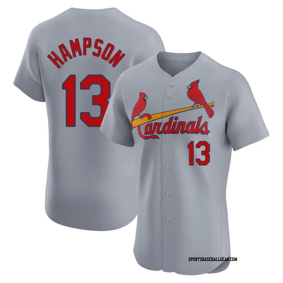 Garrett Hampson Men's St. Louis Cardinals Gray Elite Road Jersey