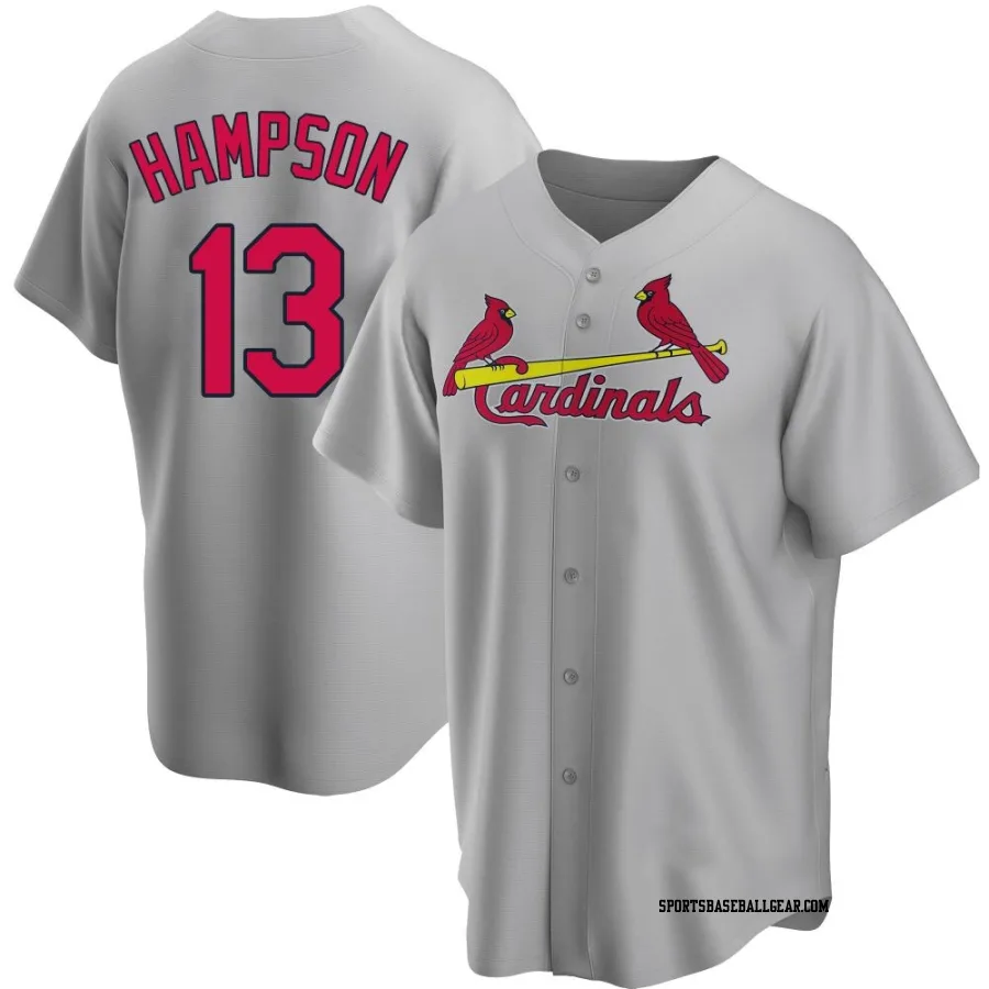 Garrett Hampson Men's St. Louis Cardinals Gray Replica Road Jersey