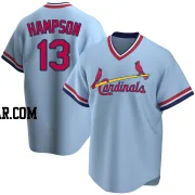 Garrett Hampson Men's St. Louis Cardinals Light Blue Replica Road Cooperstown Collection Jersey