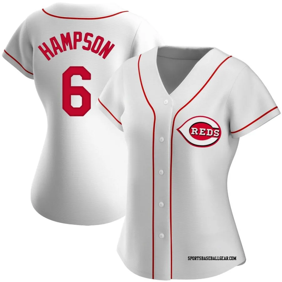 Garrett Hampson Women's Cincinnati Reds White Replica Home Jersey
