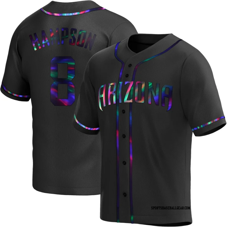 Garrett Hampson Youth Arizona Diamondbacks Black Holographic Replica Alternate Jersey