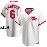 Garrett Hampson Youth Cincinnati Reds White Replica Home Cooperstown Collection Jersey