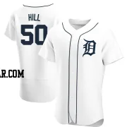 Garrett Hill Men's Detroit Tigers White Authentic Home Jersey