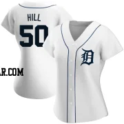 Garrett Hill Women's Detroit Tigers White Replica Home Jersey