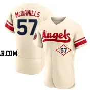 Garrett McDaniels Men's Los Angeles Angels Cream Authentic 2022 City Connect Jersey