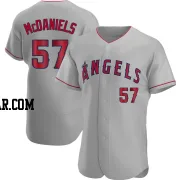 Garrett McDaniels Men's Los Angeles Angels Gray Authentic Road Jersey