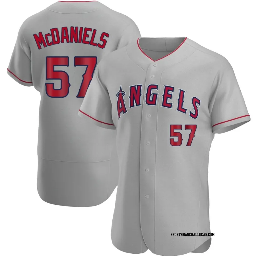 Garrett McDaniels Men's Los Angeles Angels Gray Authentic Road Jersey