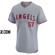 Garrett McDaniels Men's Los Angeles Angels Gray Elite Road Jersey