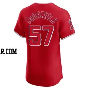 Garrett McDaniels Men's Los Angeles Angels Red Elite Alternate Jersey