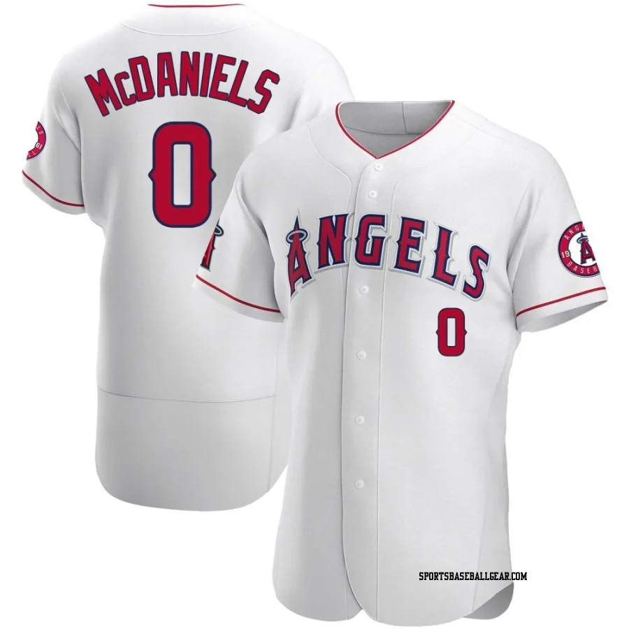 Garrett McDaniels Men's Los Angeles Angels White Authentic Jersey