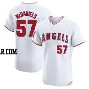 Garrett McDaniels Men's Los Angeles Angels White Elite Home Jersey