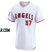 Garrett McDaniels Men's Los Angeles Angels White Elite Home Jersey