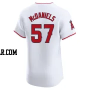 Garrett McDaniels Men's Los Angeles Angels White Elite Home Jersey