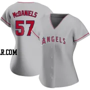 Garrett McDaniels Women's Los Angeles Angels Authentic Silver Road Jersey